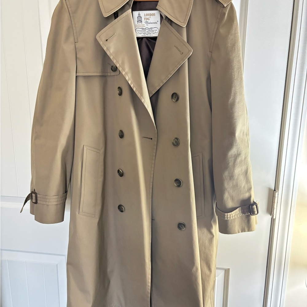 London Fog Men's Classic Beige Trench Coat